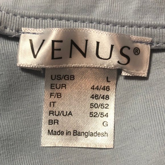 Venus Cap Sleeve Front Zipper Top in Light Blue - Picture 4 of 6